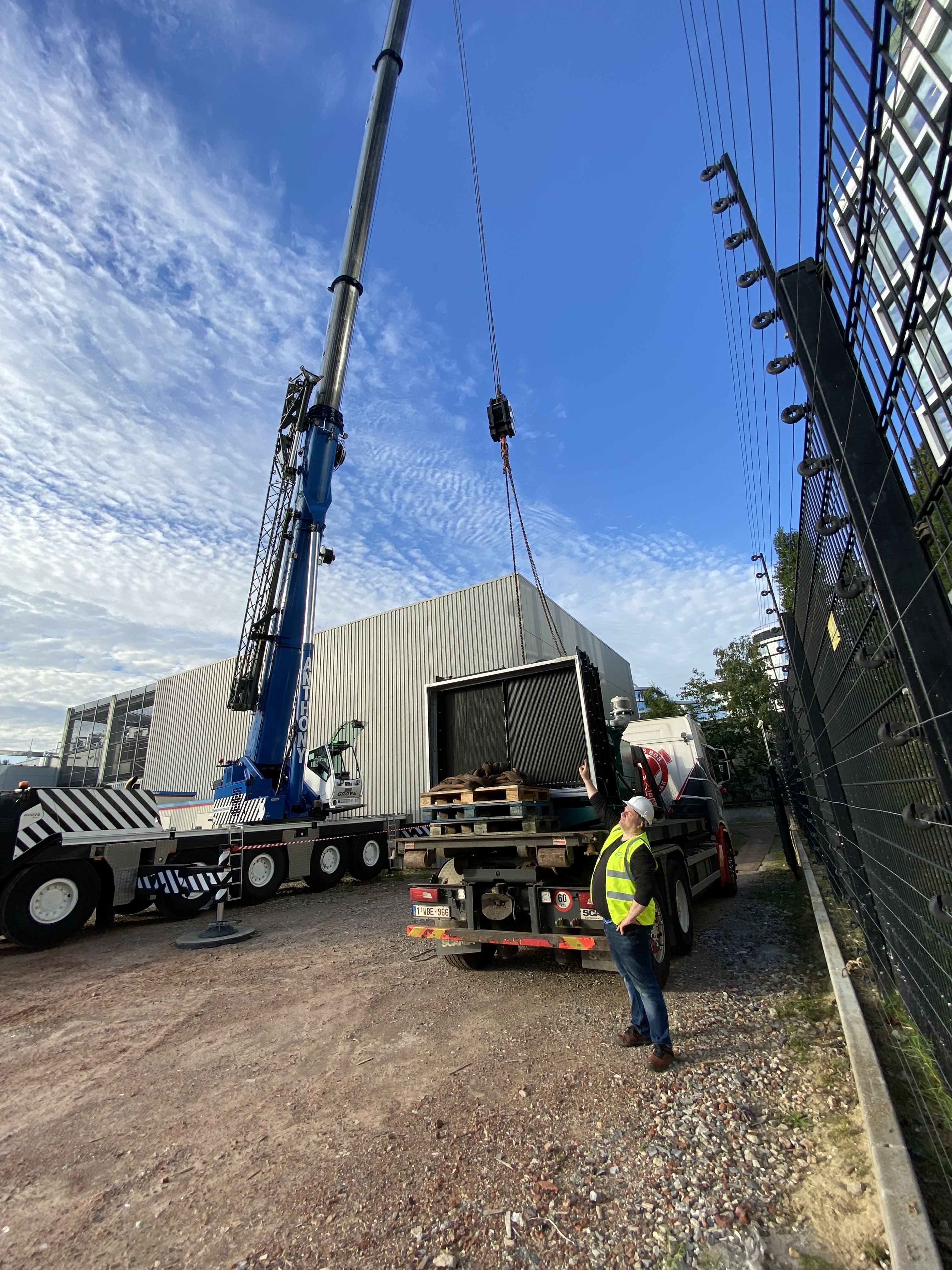 The installation process of the new generator