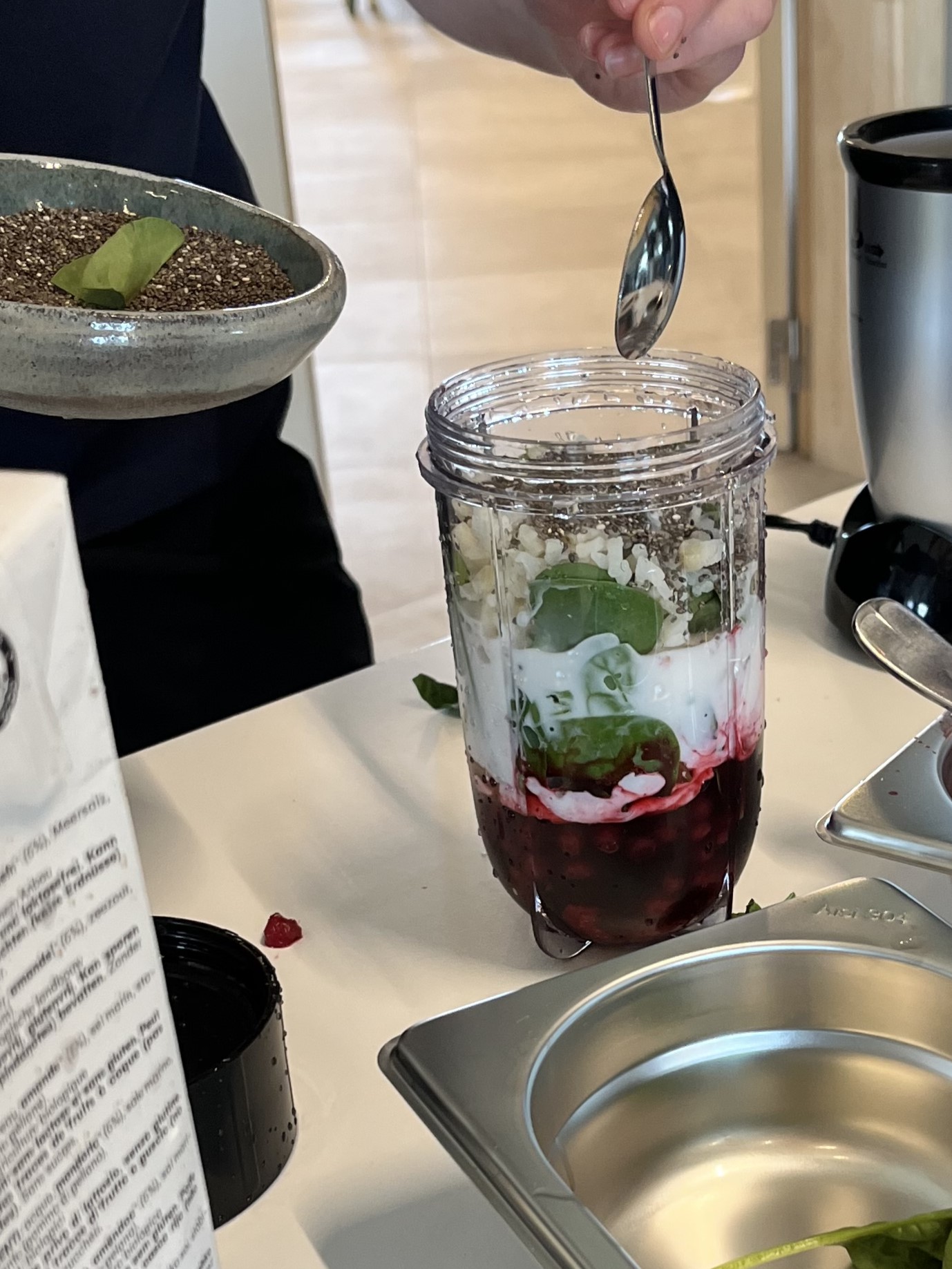 Préparation d'un smoothie sain