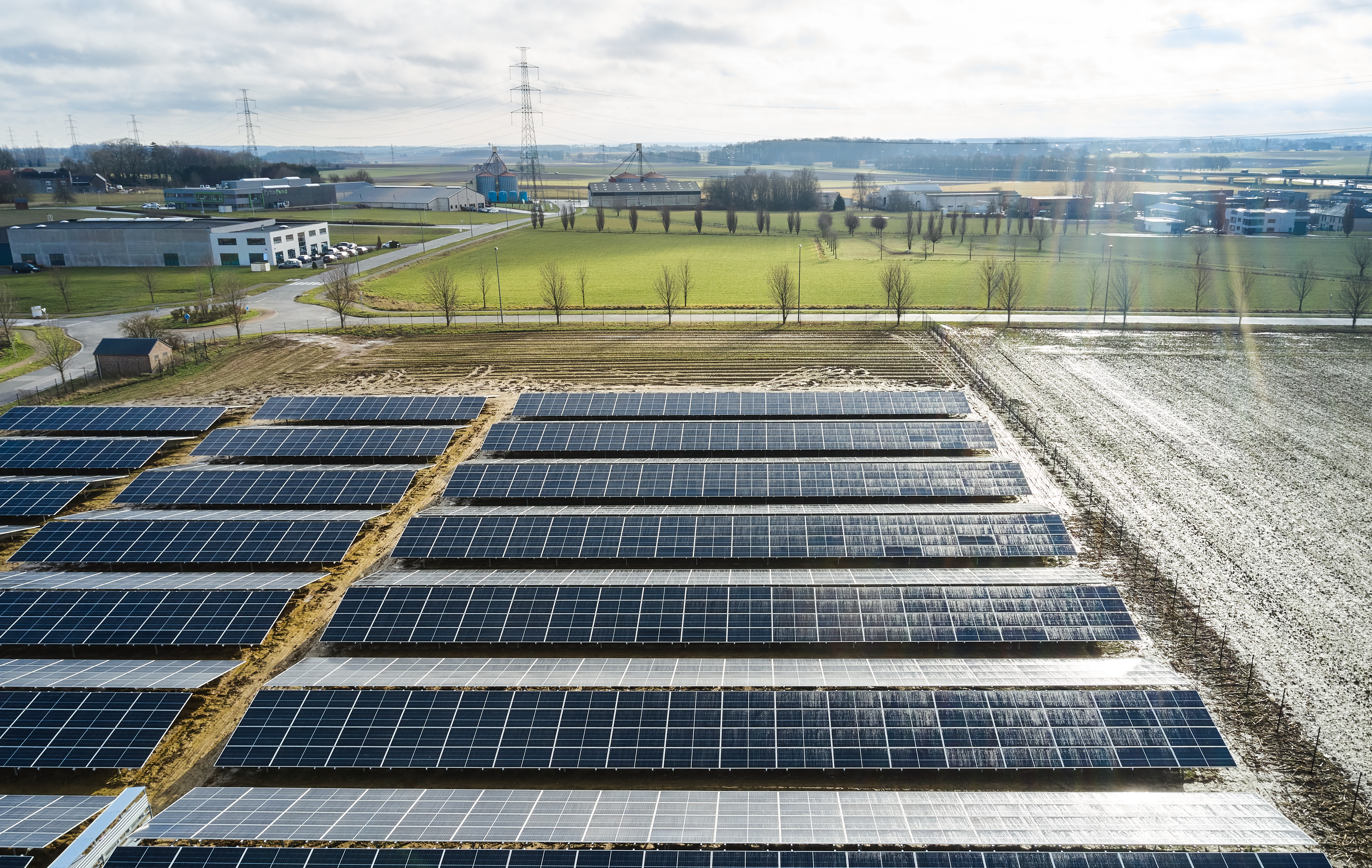 Zonnepanelen drone