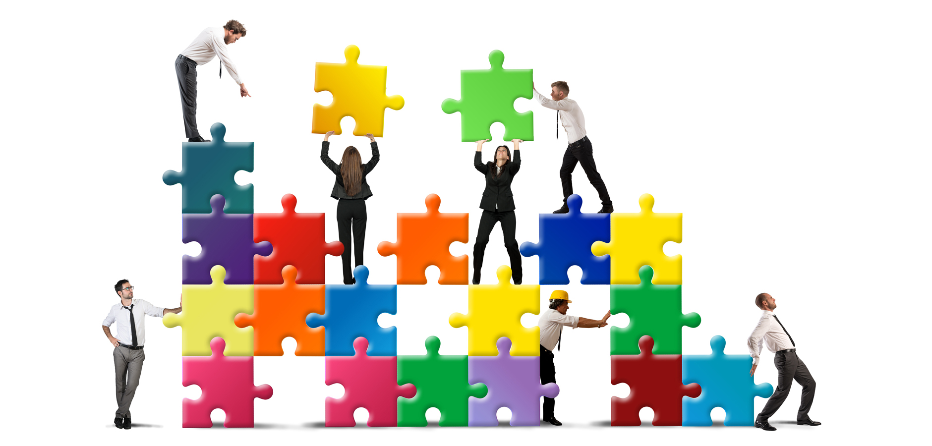 Stockphoto puzzel cocreation datacenter